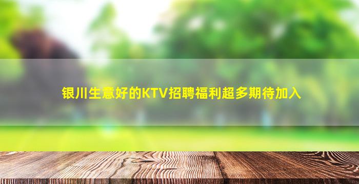 银川生意好的KTV招聘福利超多期待加入